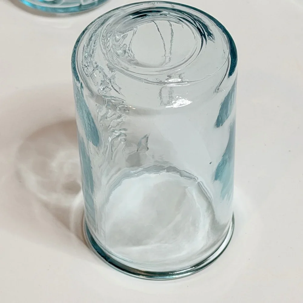 Coca-Cola Georgia Green Glass Tumblers Set of 4 Embossed Logo Juice Glasses